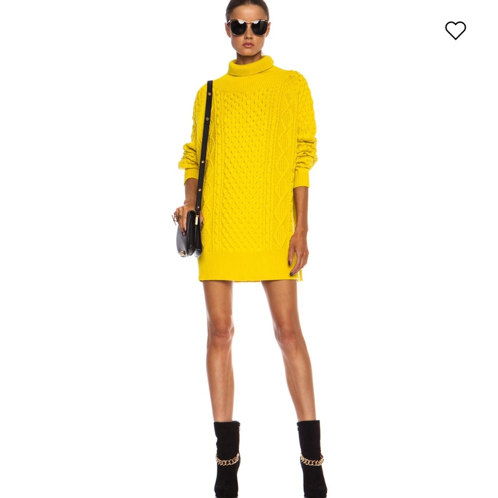 PREEN BY THORNTON BREGAZZI Ingrid Wool Sweater Bright Yellow size X-Small